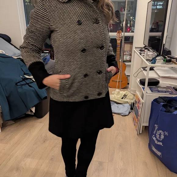 Wool checkered coat - Picture 2 of 5